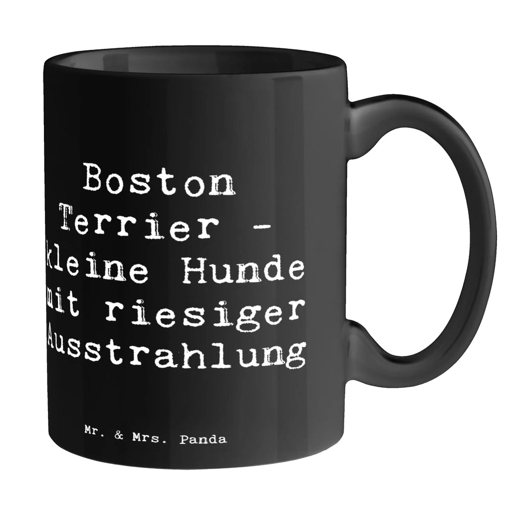 Mug Saying Boston Terrier - kleine Hunde mit riesiger Ausstrahlung Teetasse, Porzellantasse, Tasse, Tasse mit Zitaten, Tasse mit Motiven, Bürotasse, Kaffeetasse, Geschenktasse, Keramiktasse, Hund, Hunderasse, Rassehund, Hundebesitzer, Geschenk, Tierfreund, Schenken, Welpe