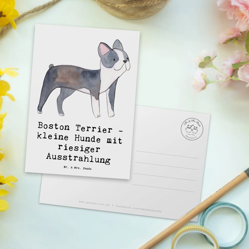 Postkarte Boston Terrier Grußkarte, Einladungskarte, Dankeskarte, Einladung, Geschenkkarte, Ansichtskarten, Karte, Einladung Geburtstag, Einladungskarten Geburtstag, Postkarte, Ansichtskarte, Geburtstagskarte, Hund, Hunderasse, Rassehund, Hundebesitzer, Geschenk, Tierfreund, Schenken, Welpe