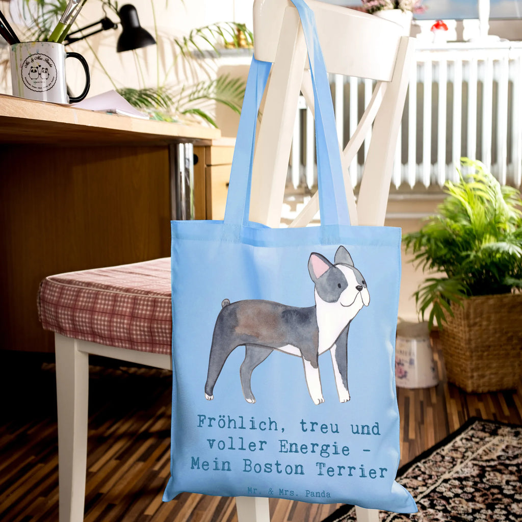 Tragetasche Boston Terrier Freude Laptoptasche, Schultertasche, Stofftasche, Stoffbeutel, Badetasche, Jutebeutel, Shopper, Jutetasche, Tasche, Tragetasche, Einkaufstüte, Strandtasche, Beutel, Einkaufstasche, Beuteltasche, Umhängetasche, Hund, Hunderasse, Rassehund, Hundebesitzer, Geschenk, Tierfreund, Schenken, Welpe