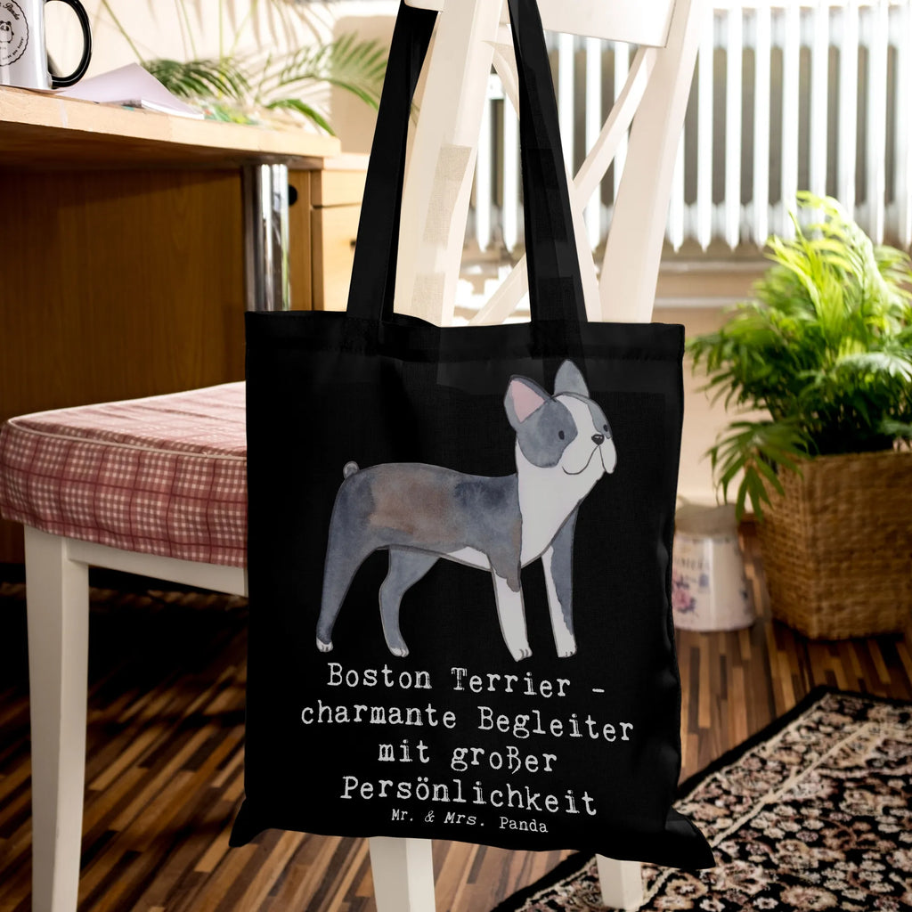 Tote bag Boston Terrier - charmante Begleiter mit großer Persönlichkeit Beuteltasche, Shopper, Tragetasche, Strandtasche, Schultertasche, Einkaufstasche, Stofftasche, Umhängetasche, Laptoptasche, Stoffbeutel, Badetasche, Jutebeutel, Tasche, Einkaufstüte, Beutel, Jutetasche, Hund, Hunderasse, Rassehund, Hundebesitzer, Geschenk, Tierfreund, Schenken, Welpe