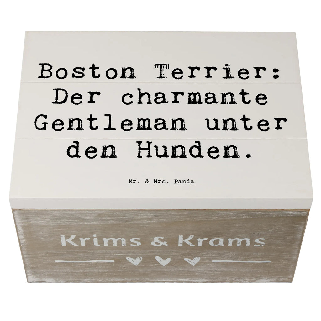 Holzkiste Spruch Boston Terrier Gentleman Erinnerungsbox, Dekokiste, Schatzkiste, Schatulle, Truhe, Geschenkdose, Kiste, Holzkiste, XXL, Geschenkbox, Aufbewahrungsbox, Erinnerungskiste, Hund, Hunderasse, Rassehund, Hundebesitzer, Geschenk, Tierfreund, Schenken, Welpe