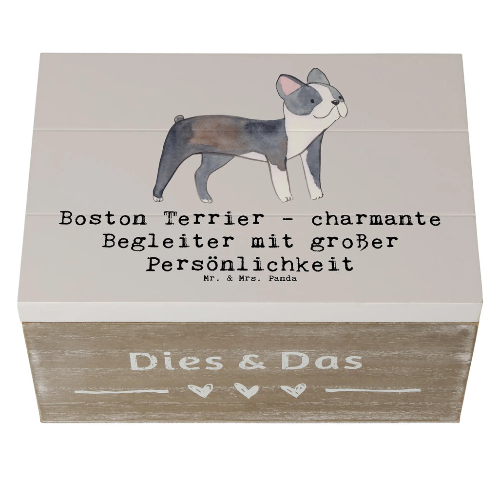 Wooden chest Boston Terrier - charmante Begleiter mit großer Persönlichkeit Erinnerungskiste, Holzkiste, Aufbewahrungsbox, Geschenkbox, Kiste, Truhe, Dekokiste, XXL, Geschenkdose, Schatzkiste, Schatulle, Erinnerungsbox, Hund, Hunderasse, Rassehund, Hundebesitzer, Geschenk, Tierfreund, Schenken, Welpe