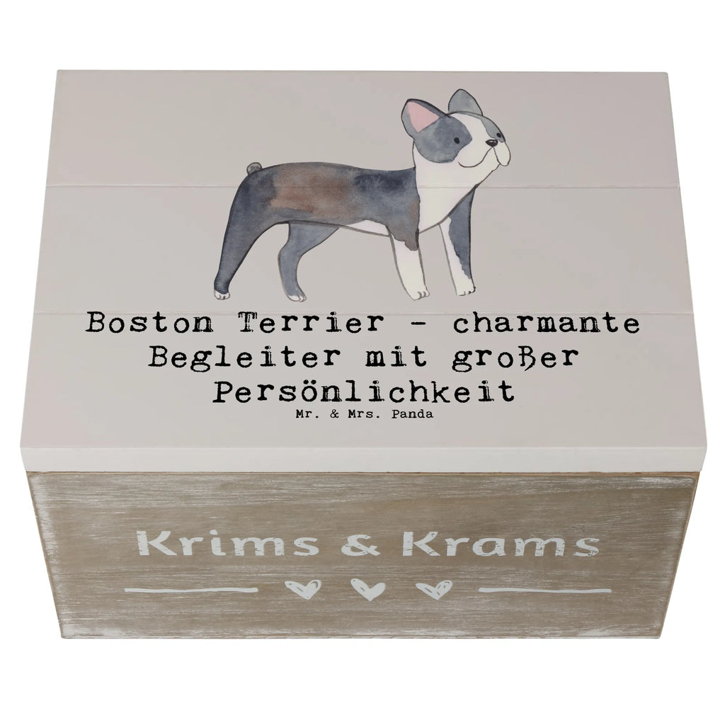 Wooden chest Boston Terrier - charmante Begleiter mit großer Persönlichkeit Erinnerungskiste, Holzkiste, Aufbewahrungsbox, Geschenkbox, Kiste, Truhe, Dekokiste, XXL, Geschenkdose, Schatzkiste, Schatulle, Erinnerungsbox, Hund, Hunderasse, Rassehund, Hundebesitzer, Geschenk, Tierfreund, Schenken, Welpe