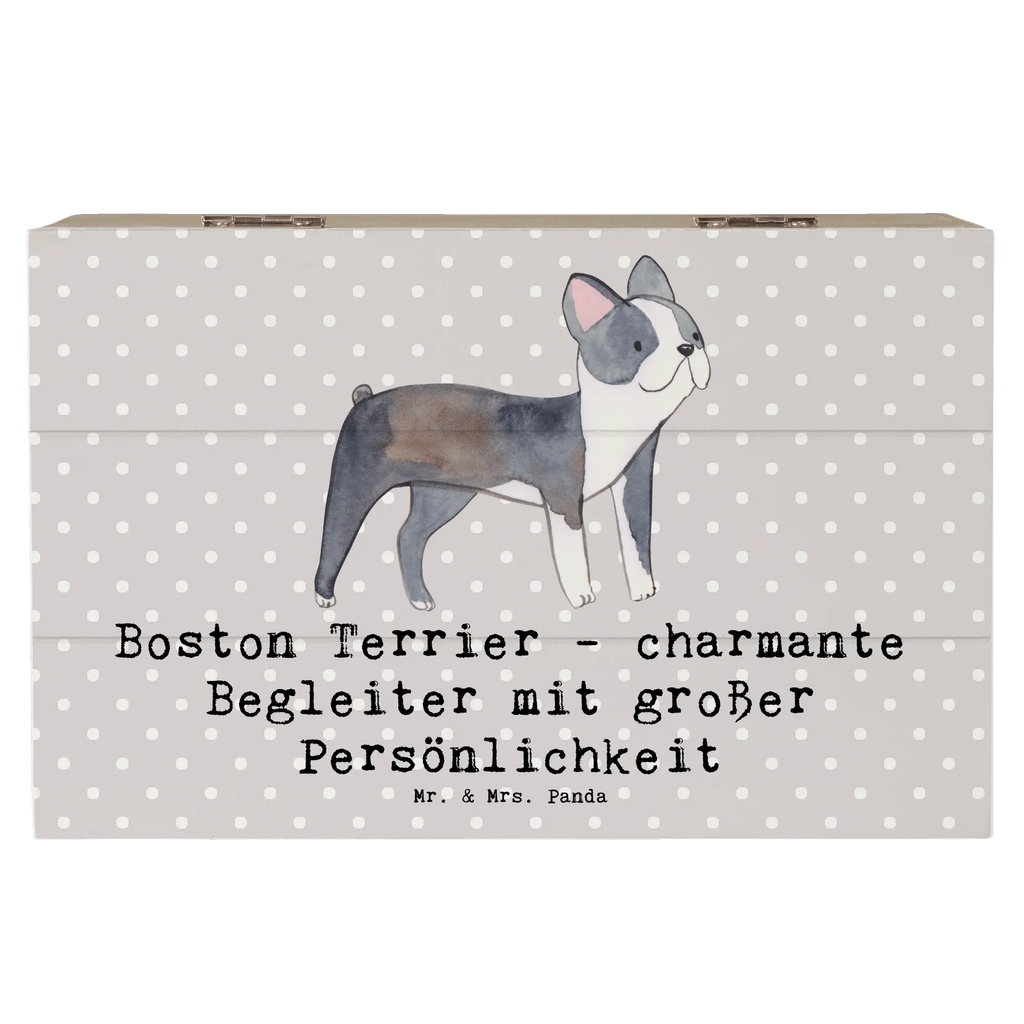 Wooden chest Boston Terrier - charmante Begleiter mit großer Persönlichkeit Erinnerungskiste, Holzkiste, Aufbewahrungsbox, Geschenkbox, Kiste, Truhe, Dekokiste, XXL, Geschenkdose, Schatzkiste, Schatulle, Erinnerungsbox, Hund, Hunderasse, Rassehund, Hundebesitzer, Geschenk, Tierfreund, Schenken, Welpe