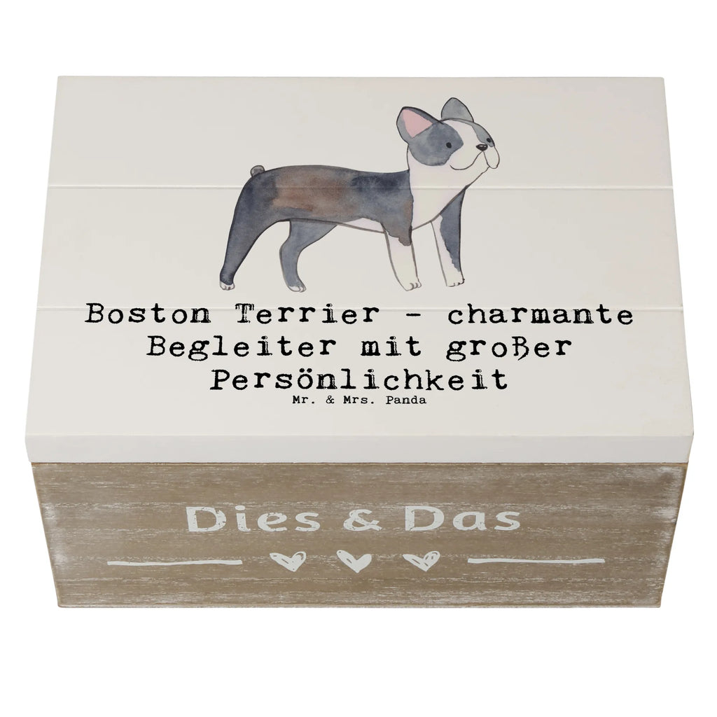 Wooden chest Boston Terrier - charmante Begleiter mit großer Persönlichkeit Erinnerungskiste, Holzkiste, Aufbewahrungsbox, Geschenkbox, Kiste, Truhe, Dekokiste, XXL, Geschenkdose, Schatzkiste, Schatulle, Erinnerungsbox, Hund, Hunderasse, Rassehund, Hundebesitzer, Geschenk, Tierfreund, Schenken, Welpe