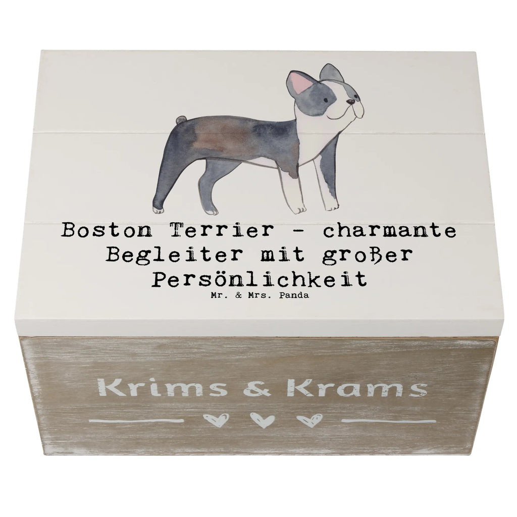 Wooden chest Boston Terrier - charmante Begleiter mit großer Persönlichkeit Erinnerungskiste, Holzkiste, Aufbewahrungsbox, Geschenkbox, Kiste, Truhe, Dekokiste, XXL, Geschenkdose, Schatzkiste, Schatulle, Erinnerungsbox, Hund, Hunderasse, Rassehund, Hundebesitzer, Geschenk, Tierfreund, Schenken, Welpe