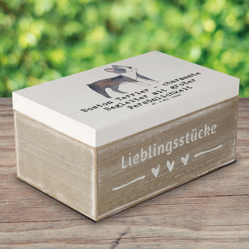 Wooden chest Boston Terrier - charmante Begleiter mit großer Persönlichkeit Erinnerungskiste, Holzkiste, Aufbewahrungsbox, Geschenkbox, Kiste, Truhe, Dekokiste, XXL, Geschenkdose, Schatzkiste, Schatulle, Erinnerungsbox, Hund, Hunderasse, Rassehund, Hundebesitzer, Geschenk, Tierfreund, Schenken, Welpe