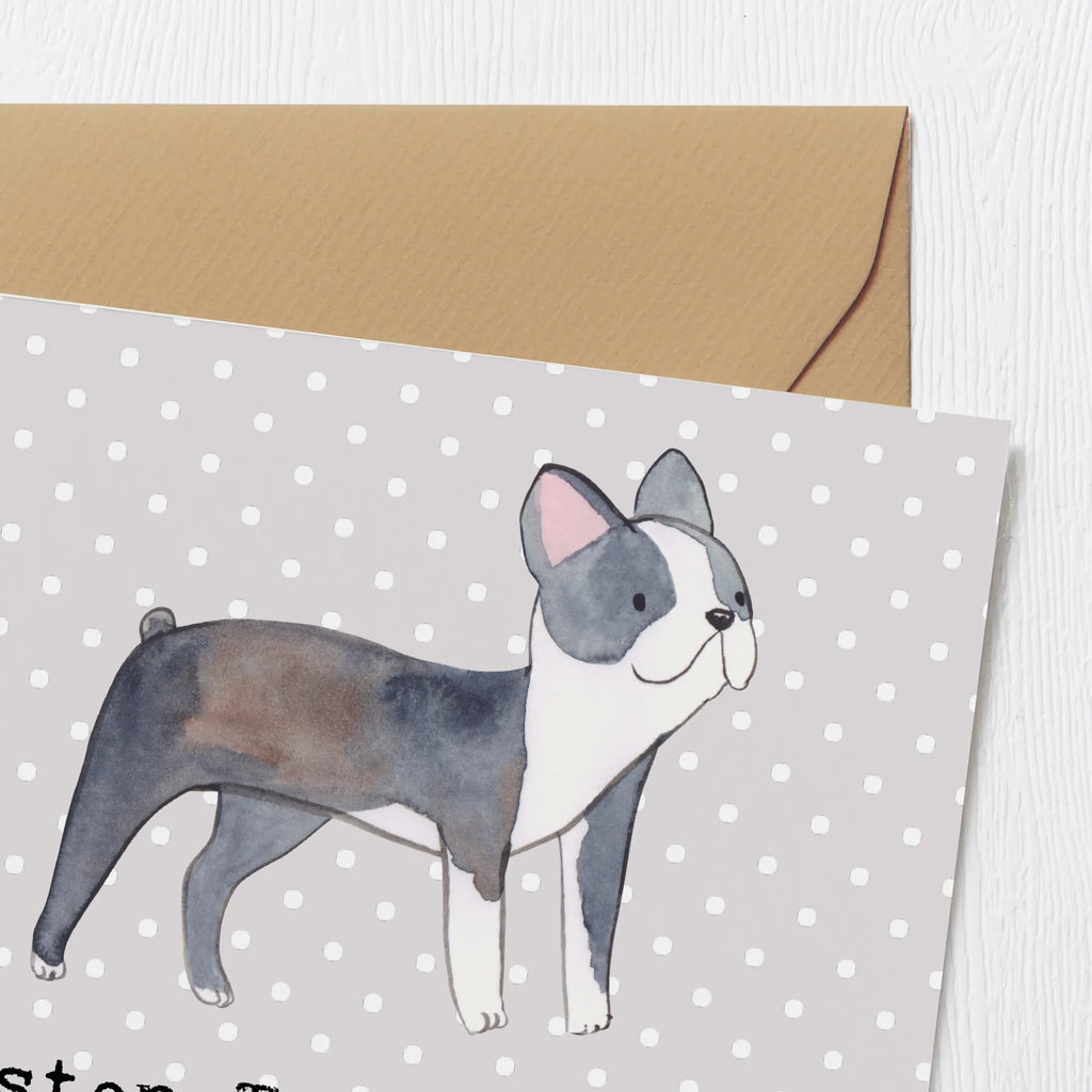 Deluxe Karte Boston Terrier Gentleman Grußkarte, Hochzeitskarte, Geburtstagskarte, Hochwertige Grußkarte, Einladungskarte, Karte, Klappkarte, Glückwunschkarte, Hochwertige Klappkarte, Hund, Hunderasse, Rassehund, Hundebesitzer, Geschenk, Tierfreund, Schenken, Welpe