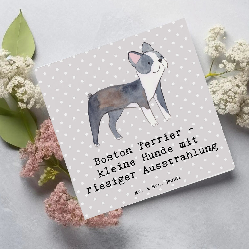 Deluxe Karte Boston Terrier Hochwertige Grußkarte, Karte, Hochwertige Klappkarte, Grußkarte, Klappkarte, Einladungskarte, Glückwunschkarte, Geburtstagskarte, Hochzeitskarte, Hund, Hunderasse, Rassehund, Hundebesitzer, Geschenk, Tierfreund, Schenken, Welpe