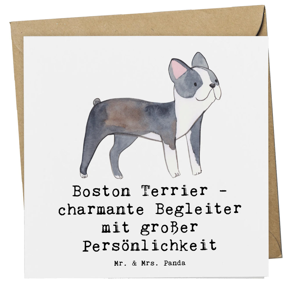 Deluxe Karte Boston Terrier Begleiter Klappkarte, Karte, Einladungskarte, Geburtstagskarte, Hochzeitskarte, Hochwertige Klappkarte, Hochwertige Grußkarte, Grußkarte, Glückwunschkarte, Hund, Hunderasse, Rassehund, Hundebesitzer, Geschenk, Tierfreund, Schenken, Welpe
