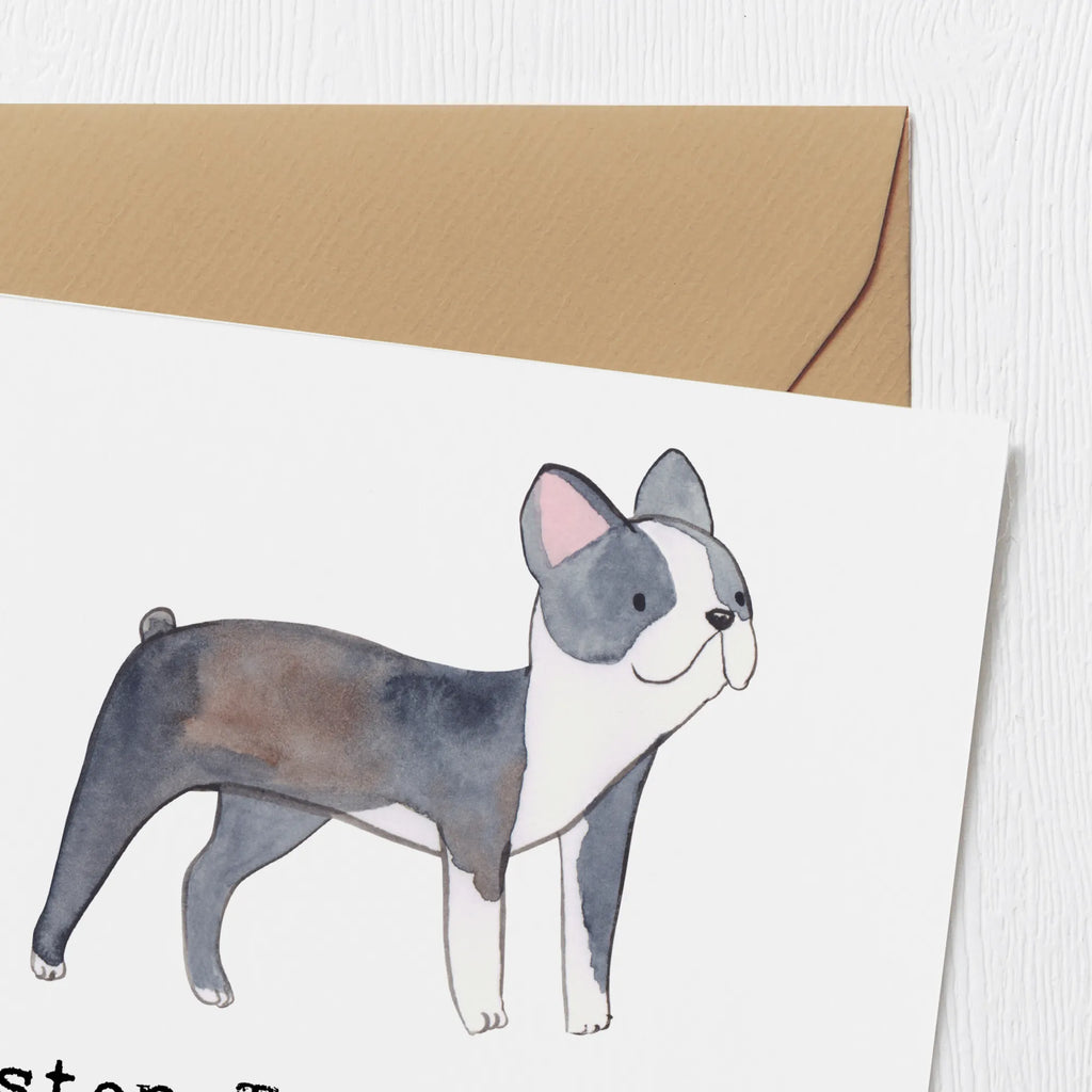 Deluxe Karte Boston Terrier Gentleman Grußkarte, Hochzeitskarte, Geburtstagskarte, Hochwertige Grußkarte, Einladungskarte, Karte, Klappkarte, Glückwunschkarte, Hochwertige Klappkarte, Hund, Hunderasse, Rassehund, Hundebesitzer, Geschenk, Tierfreund, Schenken, Welpe