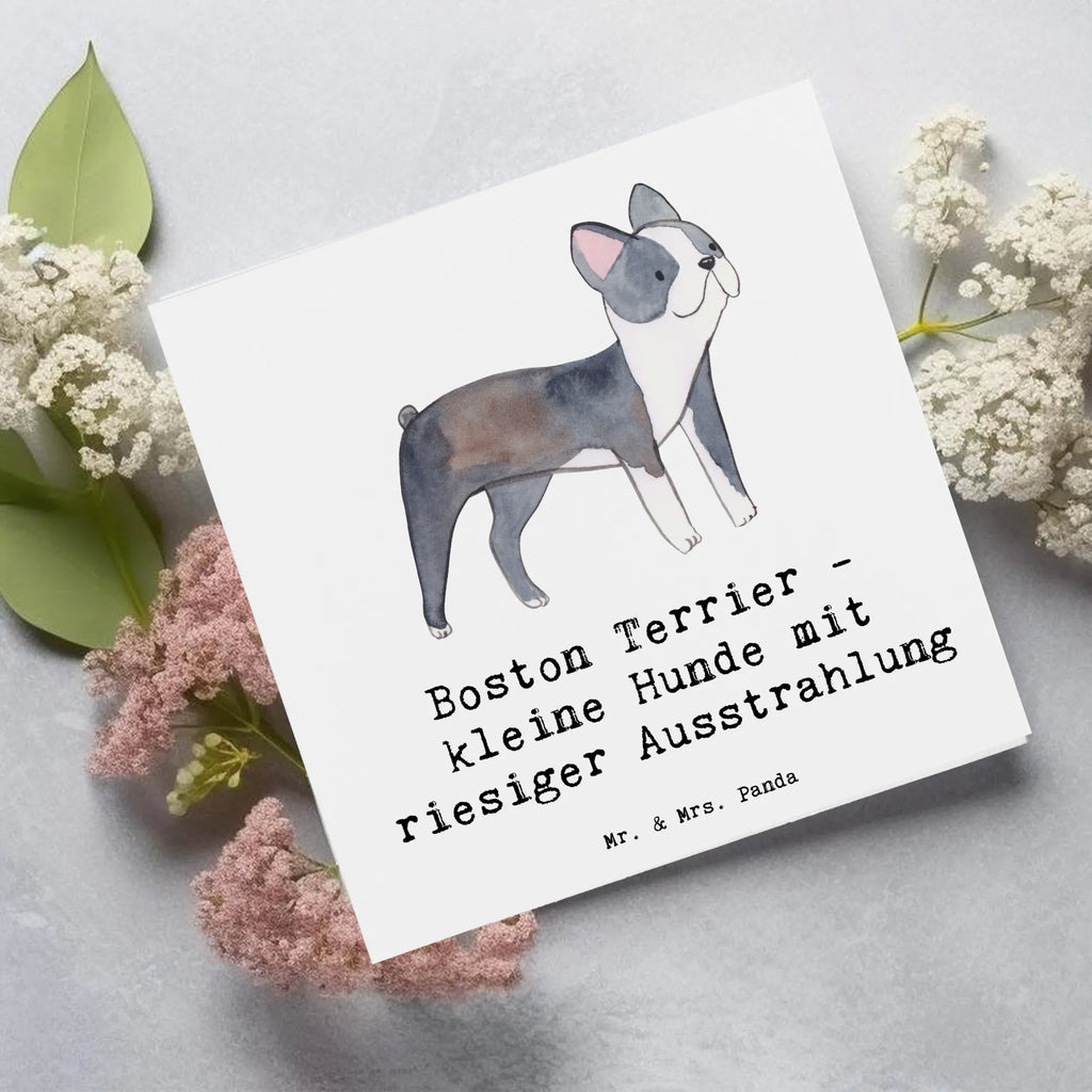 Deluxe Karte Boston Terrier Hochwertige Grußkarte, Karte, Hochwertige Klappkarte, Grußkarte, Klappkarte, Einladungskarte, Glückwunschkarte, Geburtstagskarte, Hochzeitskarte, Hund, Hunderasse, Rassehund, Hundebesitzer, Geschenk, Tierfreund, Schenken, Welpe