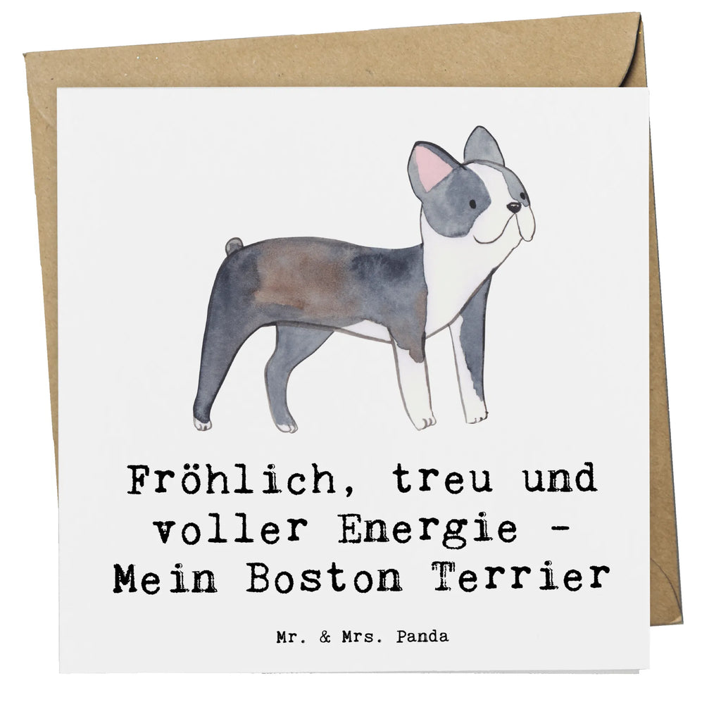 Deluxe Karte Boston Terrier Freude Geburtstagskarte, Grußkarte, Glückwunschkarte, Einladungskarte, Karte, Hochwertige Grußkarte, Hochzeitskarte, Klappkarte, Hochwertige Klappkarte, Hund, Hunderasse, Rassehund, Hundebesitzer, Geschenk, Tierfreund, Schenken, Welpe