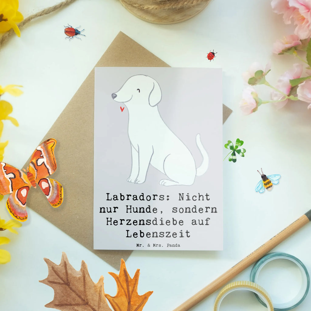Greetings card Labradors: Nicht nur Hunde, sondern Herzensdiebe auf Lebenszeit Grußkarte, Glückwunschkarte, Geburtstagskarte, Einladungskarte, Hochzeitskarte, Ansichtskarten, Klappkarte, Karte, Hund, Hunderasse, Rassehund, Hundebesitzer, Geschenk, Tierfreund, Schenken, Welpe