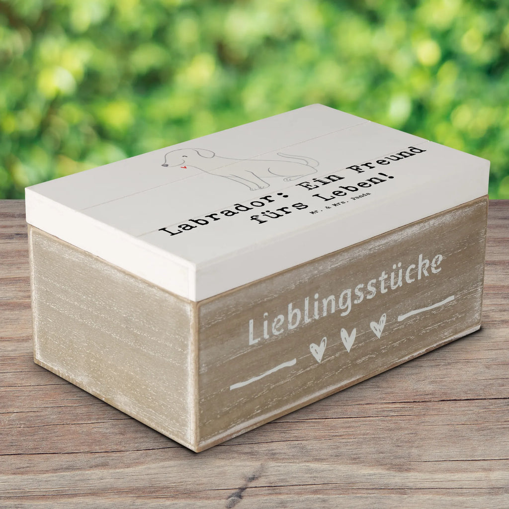 Holzkiste Labrador Freund Kiste, Erinnerungskiste, Dekokiste, Geschenkdose, Truhe, Erinnerungsbox, Schatzkiste, Schatulle, Geschenkbox, Aufbewahrungsbox, XXL, Holzkiste, Hund, Hunderasse, Rassehund, Hundebesitzer, Geschenk, Tierfreund, Schenken, Welpe