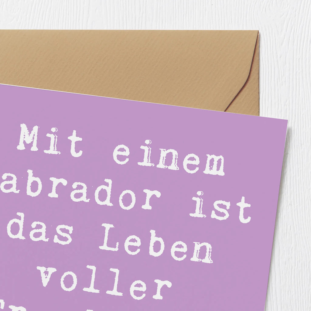 Deluxe Karte Spruch Labradorleben Hochzeitskarte, Glückwunschkarte, Hochwertige Grußkarte, Grußkarte, Hochwertige Klappkarte, Geburtstagskarte, Einladungskarte, Klappkarte, Karte, Hund, Hunderasse, Rassehund, Hundebesitzer, Geschenk, Tierfreund, Schenken, Welpe