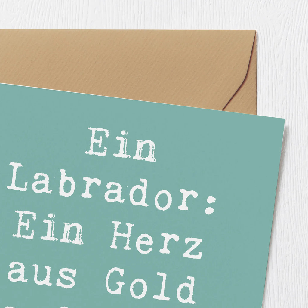 Deluxe Karte Spruch Labrador Herz Karte, Grußkarte, Hochwertige Grußkarte, Klappkarte, Geburtstagskarte, Glückwunschkarte, Einladungskarte, Hochzeitskarte, Hochwertige Klappkarte, Hund, Hunderasse, Rassehund, Hundebesitzer, Geschenk, Tierfreund, Schenken, Welpe