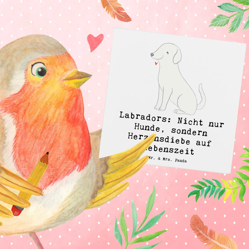 Deluxe Karte Labrador Herzensdiebe Klappkarte, Karte, Hochzeitskarte, Grußkarte, Hochwertige Klappkarte, Geburtstagskarte, Einladungskarte, Hochwertige Grußkarte, Glückwunschkarte, Hund, Hunderasse, Rassehund, Hundebesitzer, Geschenk, Tierfreund, Schenken, Welpe