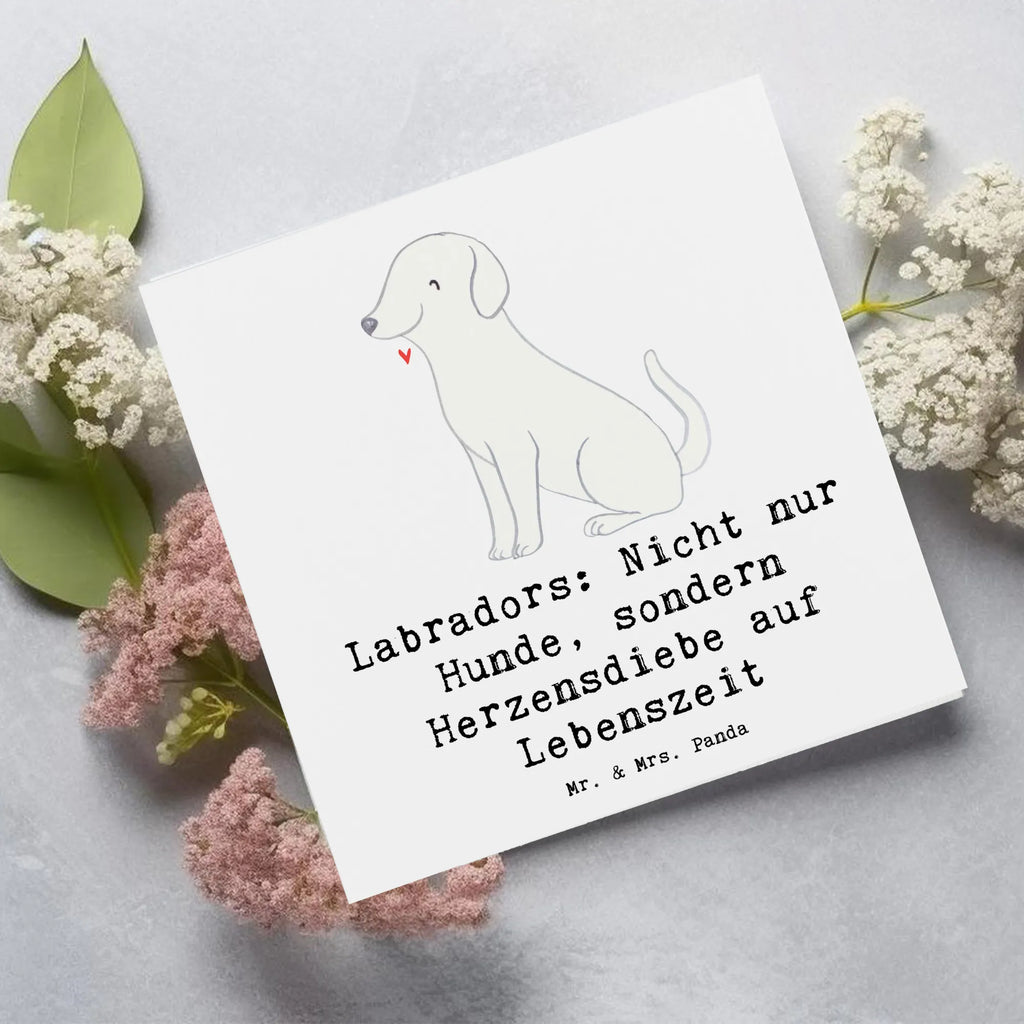Deluxe Karte Labrador Herzensdiebe Klappkarte, Karte, Hochzeitskarte, Grußkarte, Hochwertige Klappkarte, Geburtstagskarte, Einladungskarte, Hochwertige Grußkarte, Glückwunschkarte, Hund, Hunderasse, Rassehund, Hundebesitzer, Geschenk, Tierfreund, Schenken, Welpe