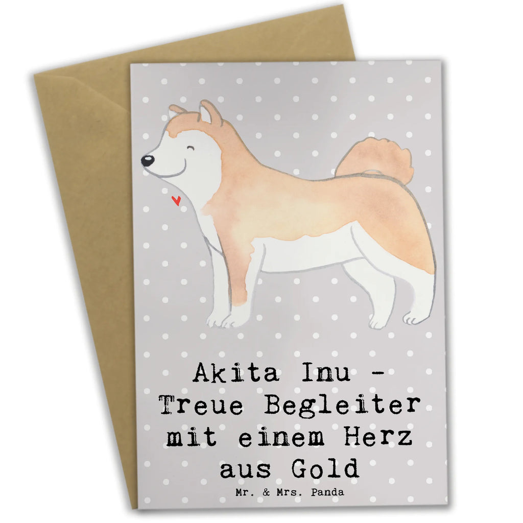 Grußkarte Akita Inu Herz Glückwunschkarte, Hochzeitskarte, Einladungskarte, Geburtstagskarte, Grußkarte, Karte, Ansichtskarten, Klappkarte, Hund, Hunderasse, Rassehund, Hundebesitzer, Geschenk, Tierfreund, Schenken, Welpe