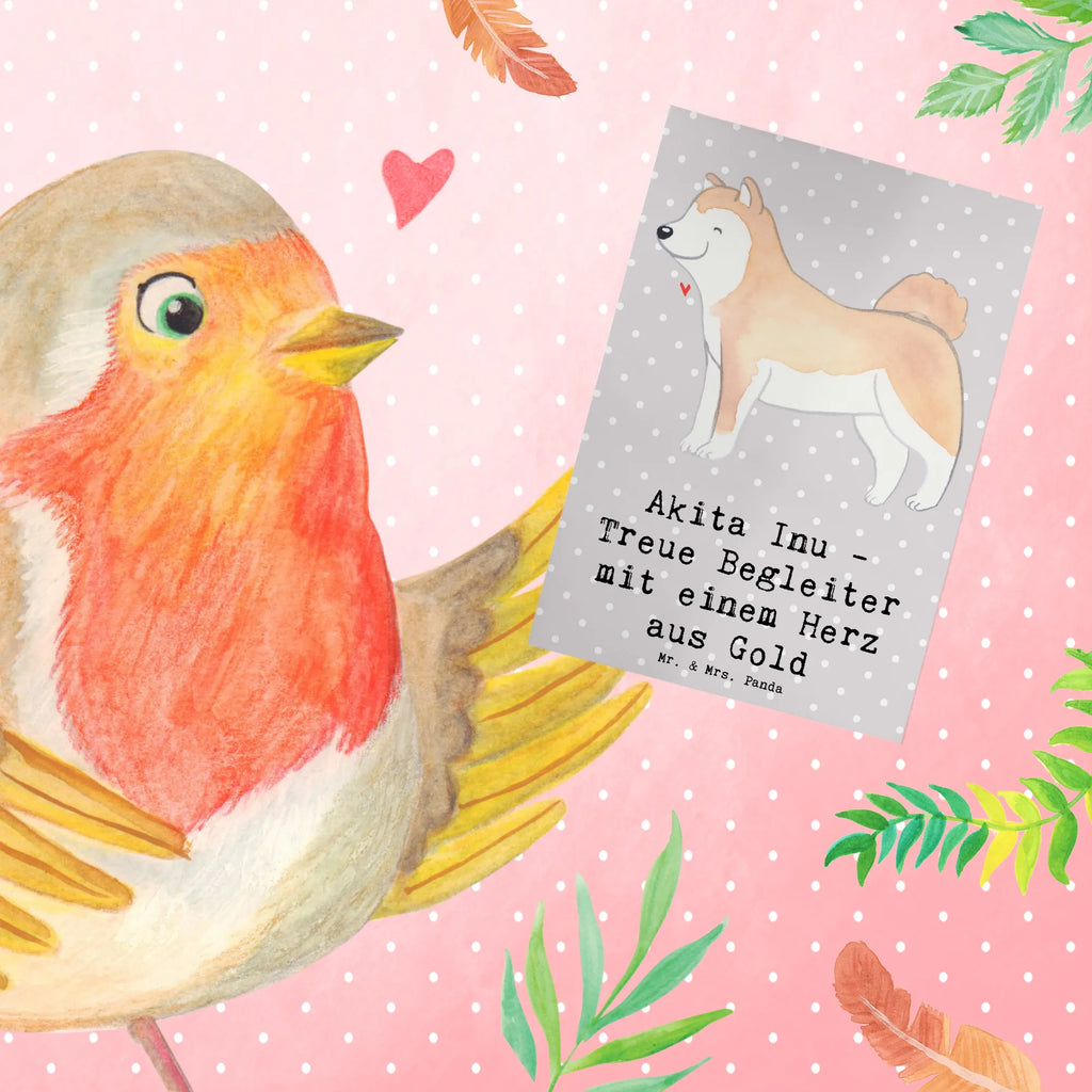 Grußkarte Akita Inu Herz Glückwunschkarte, Hochzeitskarte, Einladungskarte, Geburtstagskarte, Grußkarte, Karte, Ansichtskarten, Klappkarte, Hund, Hunderasse, Rassehund, Hundebesitzer, Geschenk, Tierfreund, Schenken, Welpe