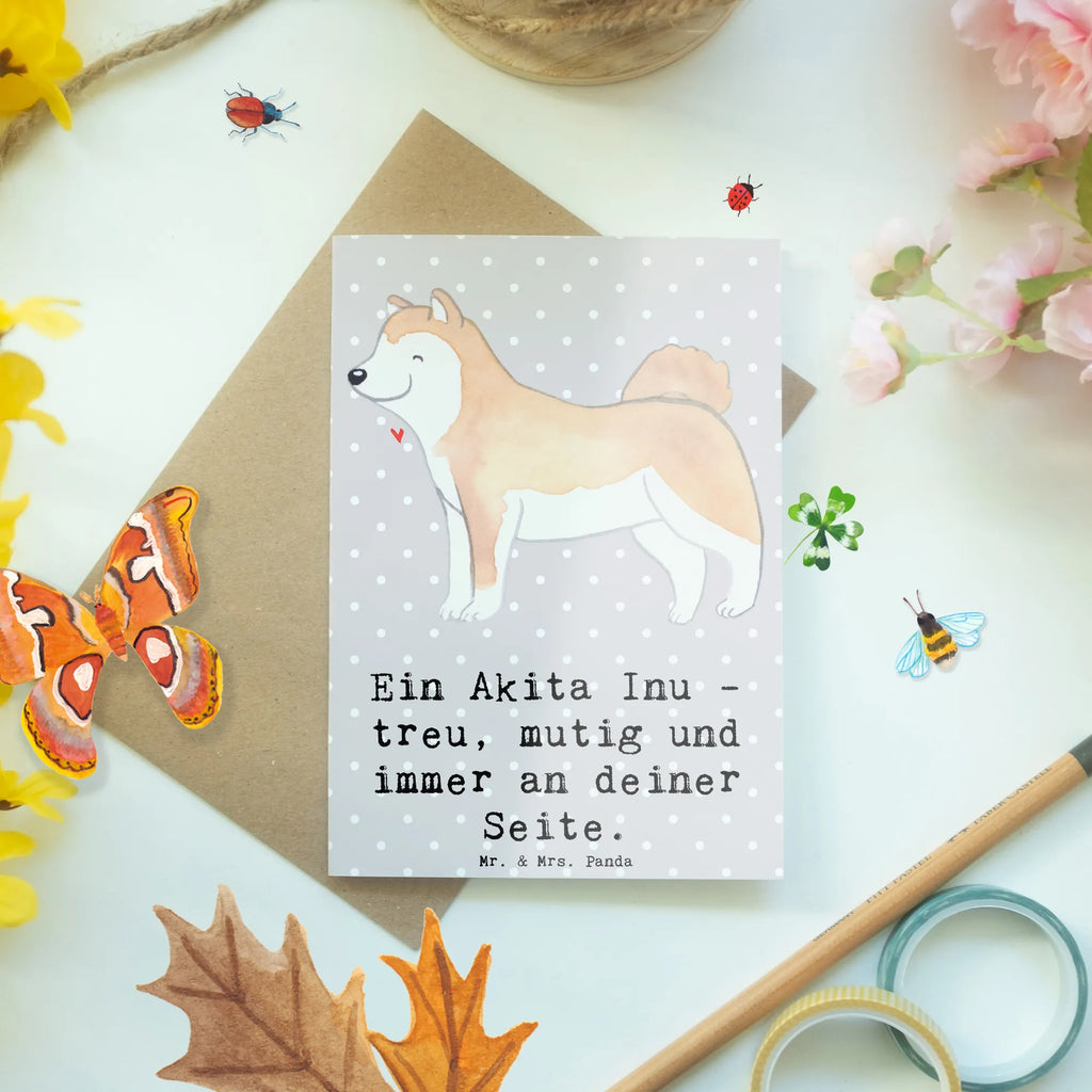 Greetings card Ein Akita Inu - treu, mutig und immer an deiner Seite. Ansichtskarten, Klappkarte, Einladungskarte, Grußkarte, Hochzeitskarte, Glückwunschkarte, Karte, Geburtstagskarte, Hund, Hunderasse, Rassehund, Hundebesitzer, Geschenk, Tierfreund, Schenken, Welpe