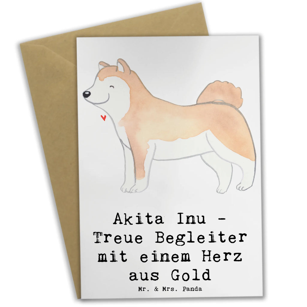 Grußkarte Akita Inu Herz Glückwunschkarte, Hochzeitskarte, Einladungskarte, Geburtstagskarte, Grußkarte, Karte, Ansichtskarten, Klappkarte, Hund, Hunderasse, Rassehund, Hundebesitzer, Geschenk, Tierfreund, Schenken, Welpe