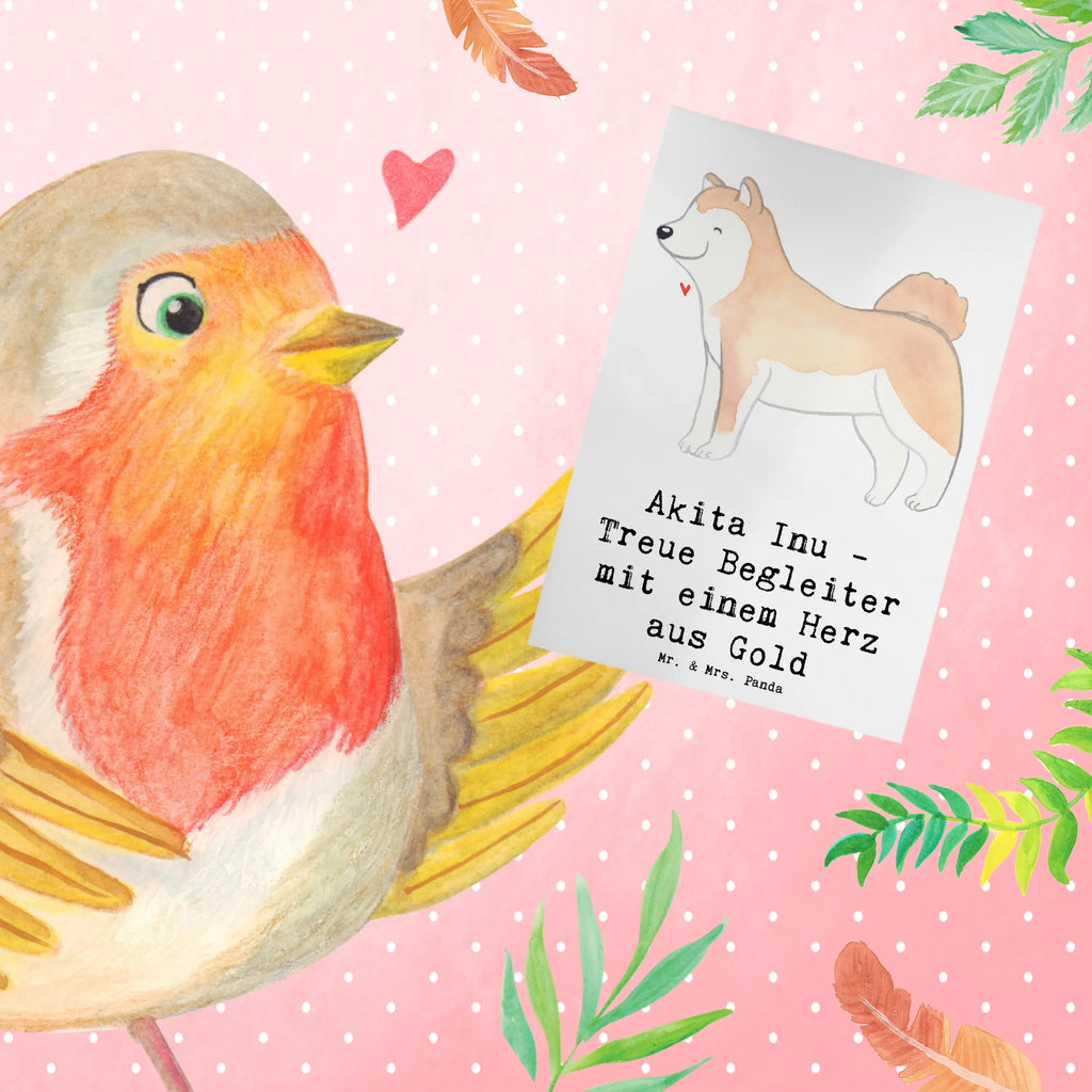 Grußkarte Akita Inu Herz Glückwunschkarte, Hochzeitskarte, Einladungskarte, Geburtstagskarte, Grußkarte, Karte, Ansichtskarten, Klappkarte, Hund, Hunderasse, Rassehund, Hundebesitzer, Geschenk, Tierfreund, Schenken, Welpe