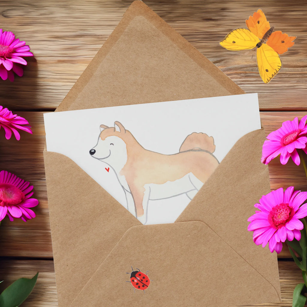 Deluxe Karte Akita Inu Liebe Karte, Hochwertige Klappkarte, Grußkarte, Einladungskarte, Hochzeitskarte, Glückwunschkarte, Klappkarte, Geburtstagskarte, Hochwertige Grußkarte, Hund, Hunderasse, Rassehund, Hundebesitzer, Geschenk, Tierfreund, Schenken, Welpe