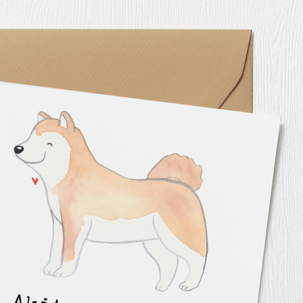 Deluxe Karte Akita Inu Freund Karte, Klappkarte, Hochzeitskarte, Geburtstagskarte, Hochwertige Grußkarte, Hochwertige Klappkarte, Glückwunschkarte, Grußkarte, Einladungskarte, Hund, Hunderasse, Rassehund, Hundebesitzer, Geschenk, Tierfreund, Schenken, Welpe