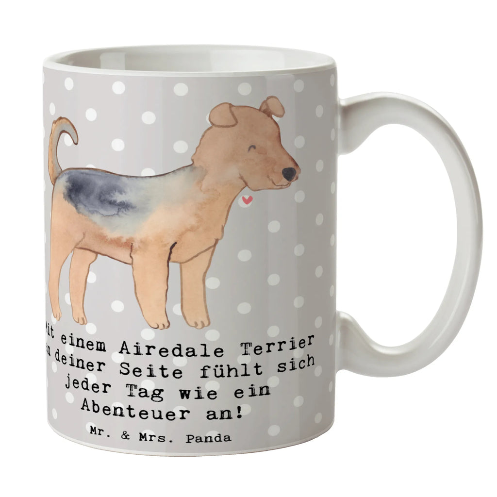 Tasse Airedale Terrier Abenteuer Geschenktasse, Teetasse, Porzellantasse, Bürotasse, Tasse, Keramiktasse, Tasse mit Motiven, Kaffeetasse, Tasse mit Zitaten, Hund, Hunderasse, Rassehund, Hundebesitzer, Geschenk, Tierfreund, Schenken, Welpe