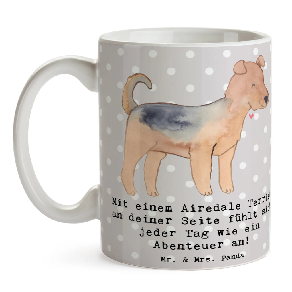 Tasse Airedale Terrier Abenteuer Geschenktasse, Teetasse, Porzellantasse, Bürotasse, Tasse, Keramiktasse, Tasse mit Motiven, Kaffeetasse, Tasse mit Zitaten, Hund, Hunderasse, Rassehund, Hundebesitzer, Geschenk, Tierfreund, Schenken, Welpe