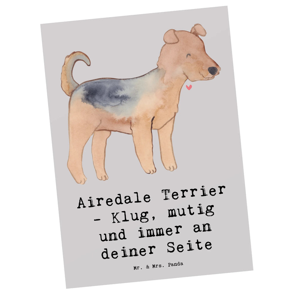 Postkarte Airedale Terrier Ansichtskarten, Geschenkkarte, Ansichtskarte, Postkarte, Karte, Einladung Geburtstag, Einladungskarten Geburtstag, Dankeskarte, Grußkarte, Geburtstagskarte, Einladungskarte, Einladung, Hund, Hunderasse, Rassehund, Hundebesitzer, Geschenk, Tierfreund, Schenken, Welpe