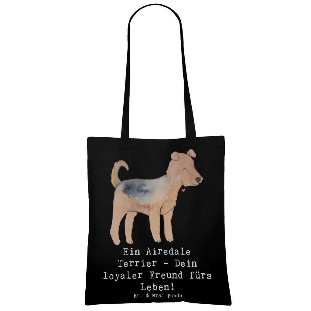 Tote bag Ein Airedale Terrier - Dein loyaler Freund fürs Leben! Jutebeutel, Jutetasche, Schultertasche, Umhängetasche, Beuteltasche, Beutel, Laptoptasche, Stoffbeutel, Stofftasche, Tasche, Badetasche, Strandtasche, Einkaufstüte, Tragetasche, Einkaufstasche, Shopper, Hund, Hunderasse, Rassehund, Hundebesitzer, Geschenk, Tierfreund, Schenken, Welpe