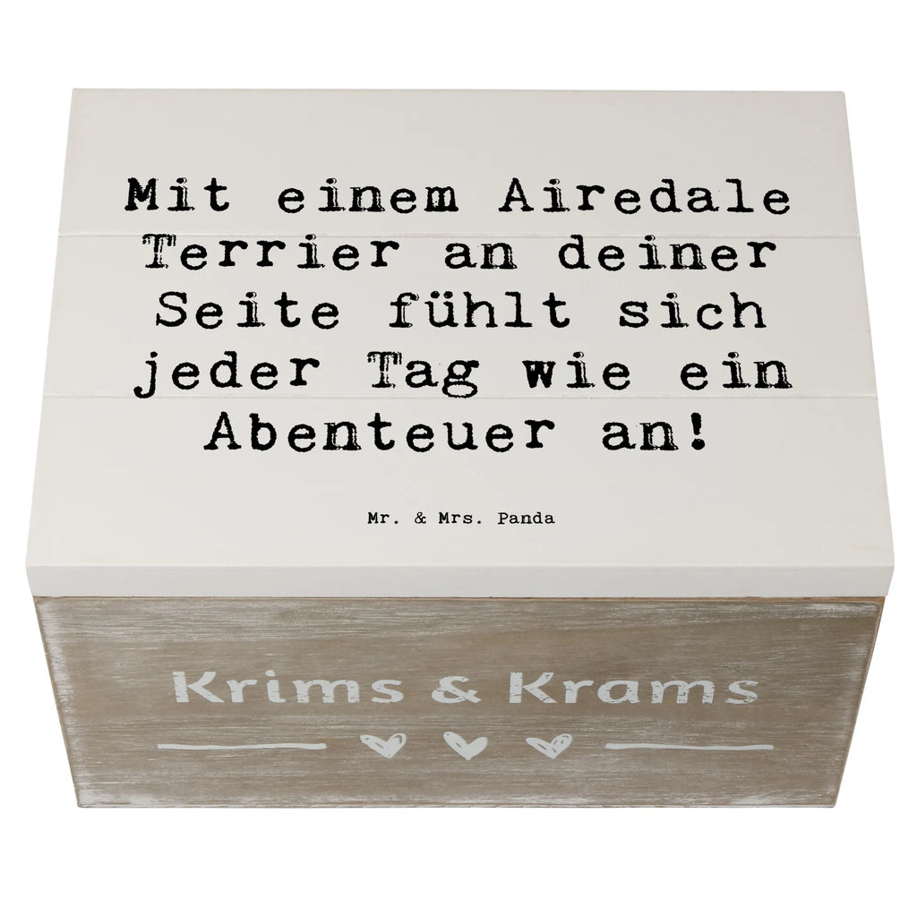 Holzkiste Spruch Airedale Terrier Abenteuer Holzkiste, Erinnerungskiste, Aufbewahrungsbox, Truhe, Erinnerungsbox, Schatulle, XXL, Kiste, Schatzkiste, Geschenkdose, Dekokiste, Geschenkbox, Hund, Hunderasse, Rassehund, Hundebesitzer, Geschenk, Tierfreund, Schenken, Welpe