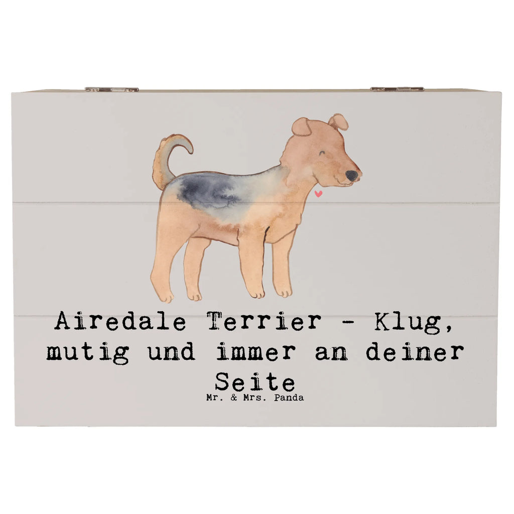 Holzkiste Airedale Terrier Schatulle, Geschenkbox, XXL, Kiste, Schatzkiste, Truhe, Geschenkdose, Dekokiste, Holzkiste, Aufbewahrungsbox, Erinnerungsbox, Erinnerungskiste, Hund, Hunderasse, Rassehund, Hundebesitzer, Geschenk, Tierfreund, Schenken, Welpe