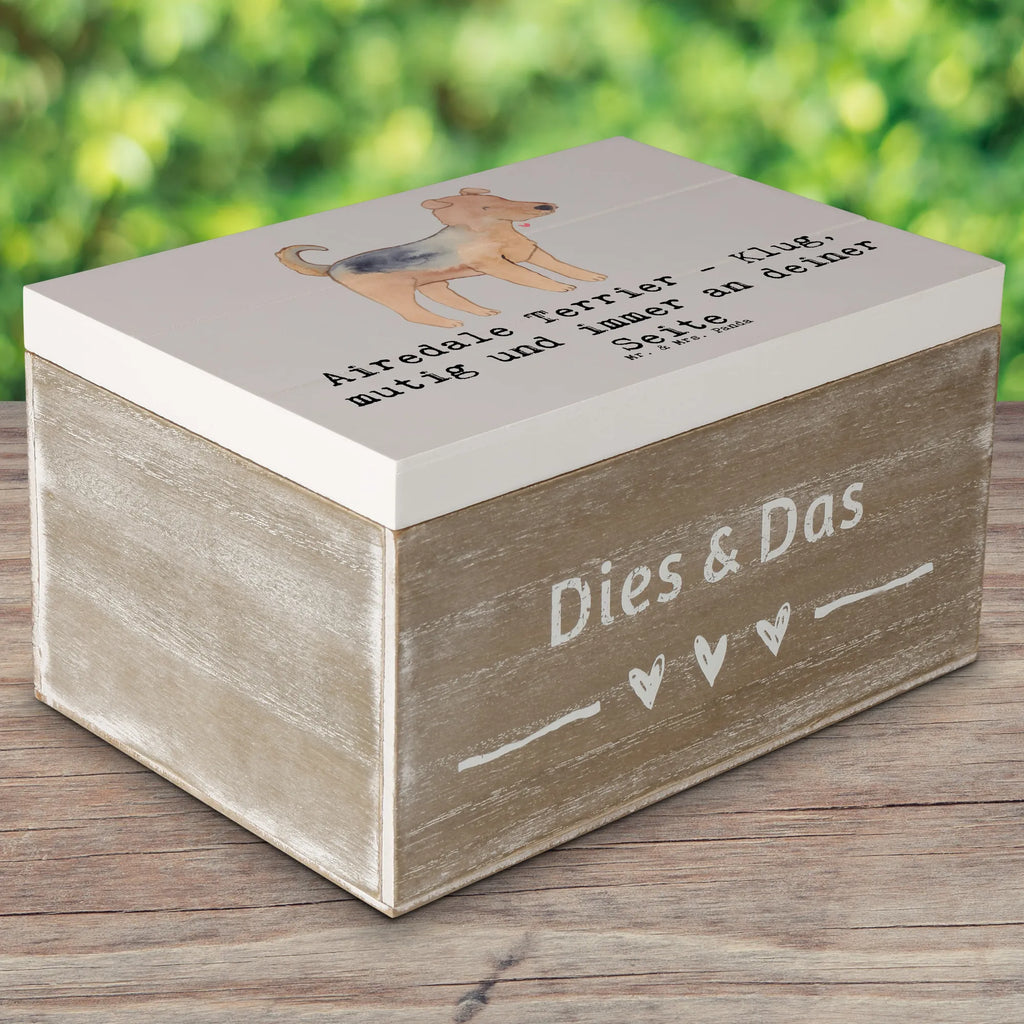 Holzkiste Airedale Terrier Schatulle, Geschenkbox, XXL, Kiste, Schatzkiste, Truhe, Geschenkdose, Dekokiste, Holzkiste, Aufbewahrungsbox, Erinnerungsbox, Erinnerungskiste, Hund, Hunderasse, Rassehund, Hundebesitzer, Geschenk, Tierfreund, Schenken, Welpe