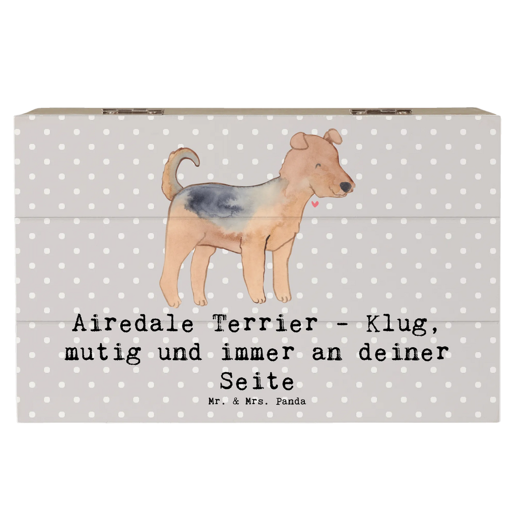Holzkiste Airedale Terrier Schatulle, Geschenkbox, XXL, Kiste, Schatzkiste, Truhe, Geschenkdose, Dekokiste, Holzkiste, Aufbewahrungsbox, Erinnerungsbox, Erinnerungskiste, Hund, Hunderasse, Rassehund, Hundebesitzer, Geschenk, Tierfreund, Schenken, Welpe