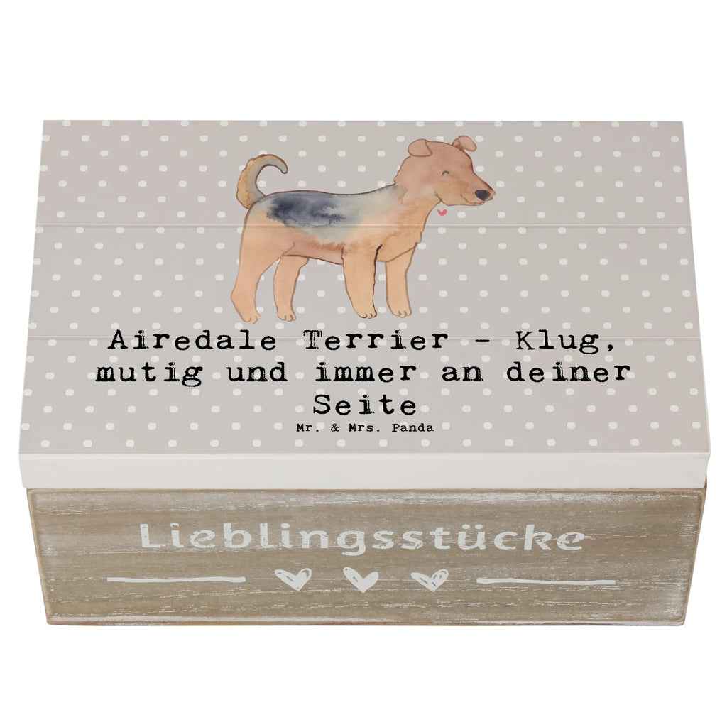 Holzkiste Airedale Terrier Schatulle, Geschenkbox, XXL, Kiste, Schatzkiste, Truhe, Geschenkdose, Dekokiste, Holzkiste, Aufbewahrungsbox, Erinnerungsbox, Erinnerungskiste, Hund, Hunderasse, Rassehund, Hundebesitzer, Geschenk, Tierfreund, Schenken, Welpe