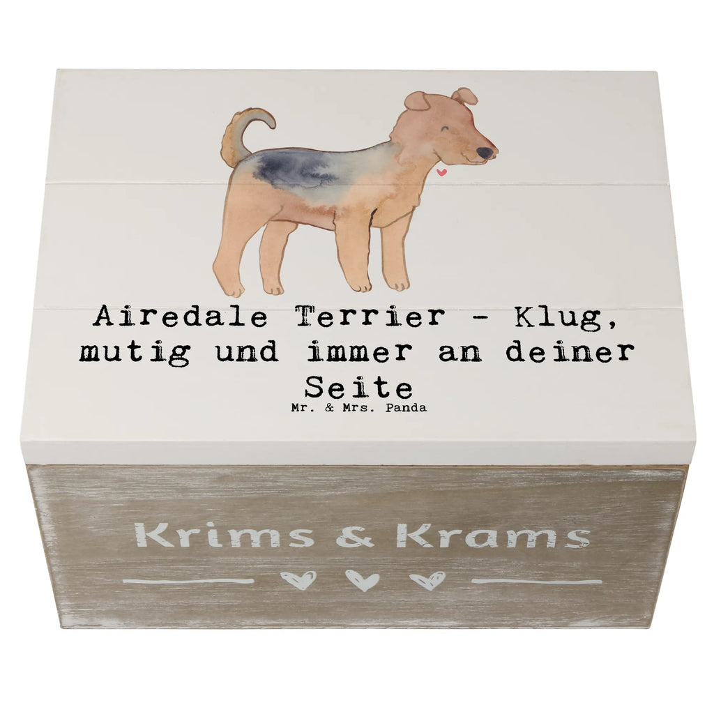 Holzkiste Airedale Terrier Schatulle, Geschenkbox, XXL, Kiste, Schatzkiste, Truhe, Geschenkdose, Dekokiste, Holzkiste, Aufbewahrungsbox, Erinnerungsbox, Erinnerungskiste, Hund, Hunderasse, Rassehund, Hundebesitzer, Geschenk, Tierfreund, Schenken, Welpe