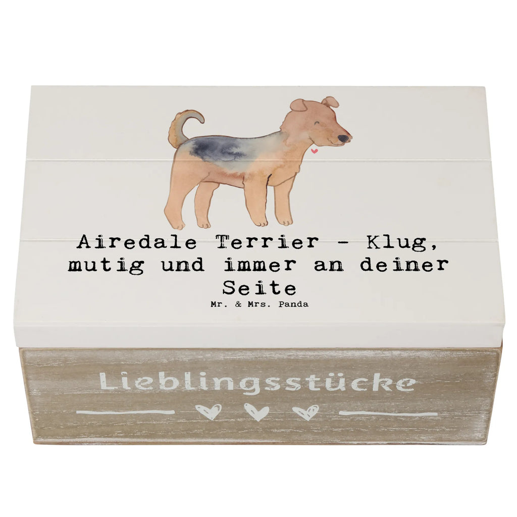 Holzkiste Airedale Terrier Schatulle, Geschenkbox, XXL, Kiste, Schatzkiste, Truhe, Geschenkdose, Dekokiste, Holzkiste, Aufbewahrungsbox, Erinnerungsbox, Erinnerungskiste, Hund, Hunderasse, Rassehund, Hundebesitzer, Geschenk, Tierfreund, Schenken, Welpe
