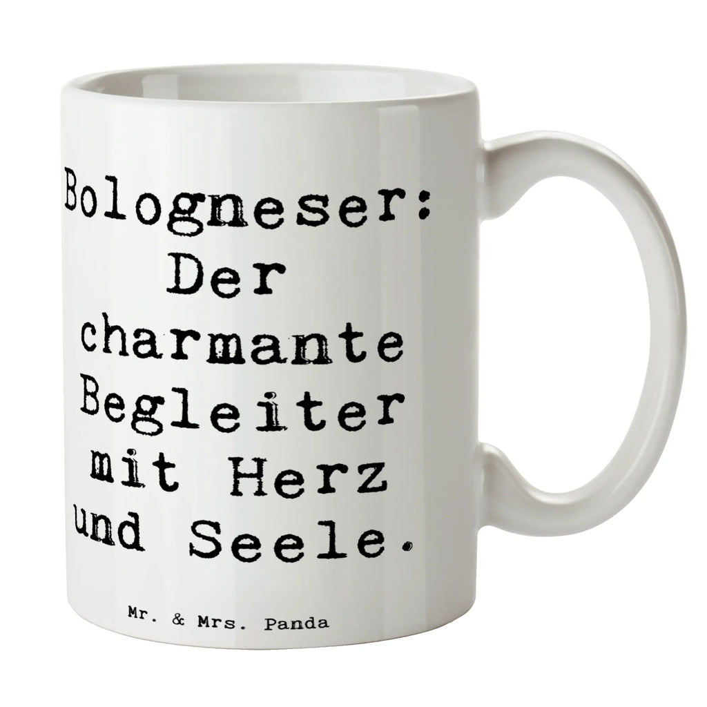 Tasse Spruch Bologneser Begleiter Porzellantasse, Teetasse, Tasse mit Motiven, Kaffeetasse, Keramiktasse, Bürotasse, Tasse mit Zitaten, Tasse, Geschenktasse, Hund, Hunderasse, Rassehund, Hundebesitzer, Geschenk, Tierfreund, Schenken, Welpe