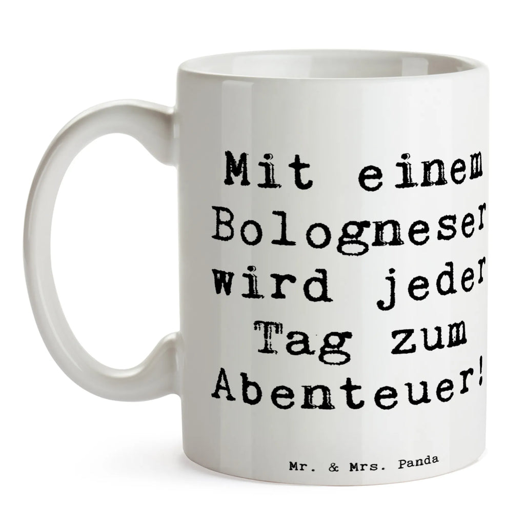 Tasse Spruch Bologneser Abenteuer Kaffeetasse, Geschenktasse, Tasse mit Motiven, Tasse, Porzellantasse, Tasse mit Zitaten, Teetasse, Bürotasse, Keramiktasse, Hund, Hunderasse, Rassehund, Hundebesitzer, Geschenk, Tierfreund, Schenken, Welpe