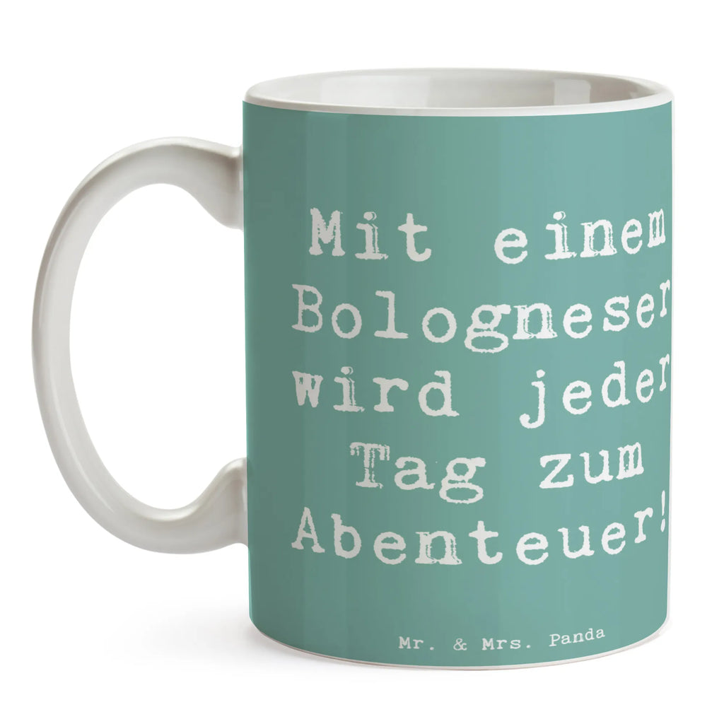 Tasse Spruch Bologneser Abenteuer Kaffeetasse, Geschenktasse, Tasse mit Motiven, Tasse, Porzellantasse, Tasse mit Zitaten, Teetasse, Bürotasse, Keramiktasse, Hund, Hunderasse, Rassehund, Hundebesitzer, Geschenk, Tierfreund, Schenken, Welpe