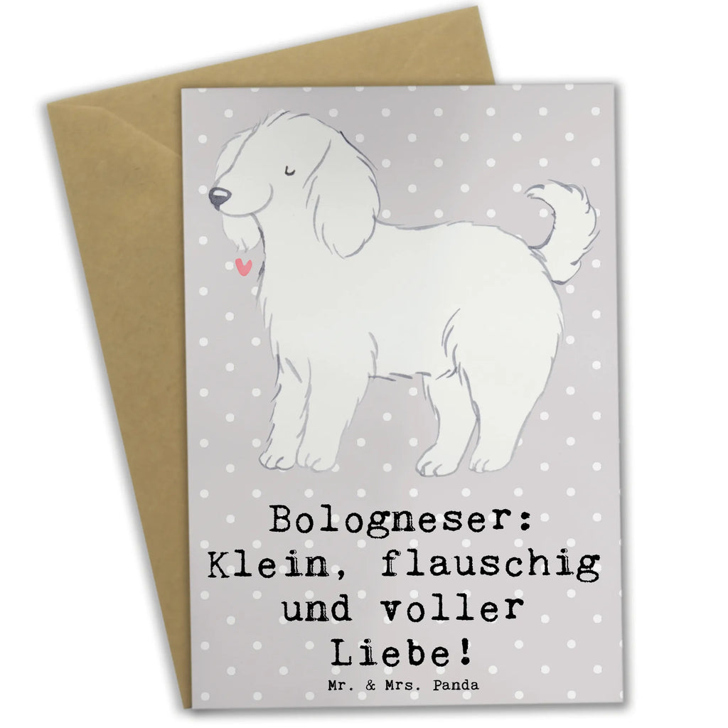 Greetings card Bologneser: Klein, flauschig und voller Liebe! Karte, Glückwunschkarte, Ansichtskarten, Grußkarte, Einladungskarte, Geburtstagskarte, Hochzeitskarte, Klappkarte, Hund, Hunderasse, Rassehund, Hundebesitzer, Geschenk, Tierfreund, Schenken, Welpe