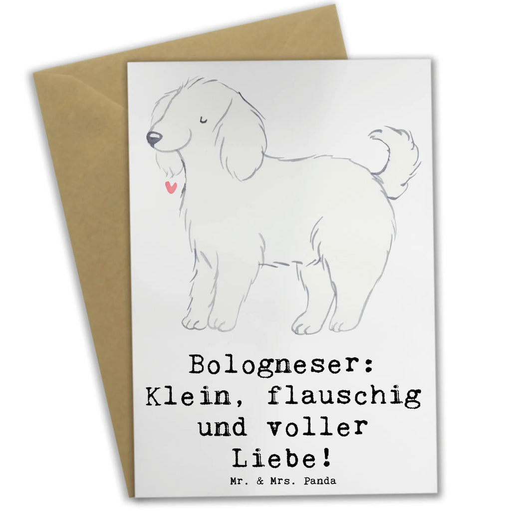 Greetings card Bologneser: Klein, flauschig und voller Liebe! Karte, Glückwunschkarte, Ansichtskarten, Grußkarte, Einladungskarte, Geburtstagskarte, Hochzeitskarte, Klappkarte, Hund, Hunderasse, Rassehund, Hundebesitzer, Geschenk, Tierfreund, Schenken, Welpe