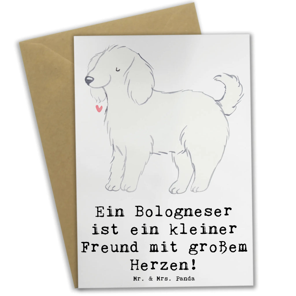 Greetings card Ein Bologneser ist ein kleiner Freund mit großem Herzen! Hochzeitskarte, Klappkarte, Grußkarte, Einladungskarte, Ansichtskarten, Glückwunschkarte, Karte, Geburtstagskarte, Hund, Hunderasse, Rassehund, Hundebesitzer, Geschenk, Tierfreund, Schenken, Welpe