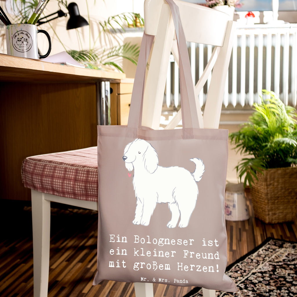 Tragetasche Bologneser Herzfreund Einkaufstüte, Laptoptasche, Jutetasche, Tasche, Einkaufstasche, Schultertasche, Jutebeutel, Tragetasche, Shopper, Beuteltasche, Stofftasche, Beutel, Stoffbeutel, Umhängetasche, Strandtasche, Badetasche, Hund, Hunderasse, Rassehund, Hundebesitzer, Geschenk, Tierfreund, Schenken, Welpe