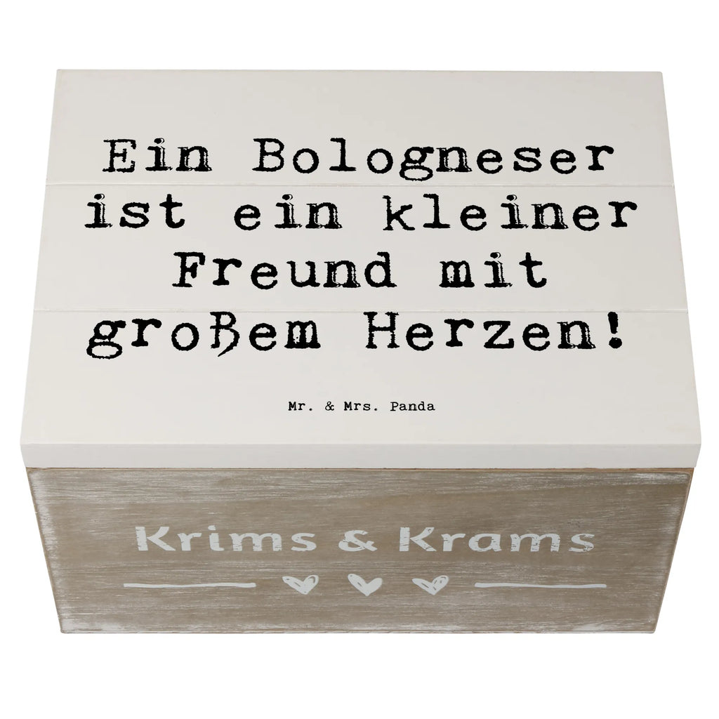Wooden chest Saying Ein Bologneser ist ein kleiner Freund mit großem Herzen! Erinnerungskiste, Geschenkbox, Erinnerungsbox, Truhe, Aufbewahrungsbox, Dekokiste, Holzkiste, XXL, Schatzkiste, Geschenkdose, Kiste, Schatulle, Hund, Hunderasse, Rassehund, Hundebesitzer, Geschenk, Tierfreund, Schenken, Welpe