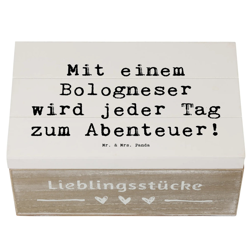 Holzkiste Spruch Bologneser Abenteuer Schatzkiste, Holzkiste, Dekokiste, Truhe, Erinnerungskiste, XXL, Erinnerungsbox, Aufbewahrungsbox, Geschenkdose, Kiste, Schatulle, Geschenkbox, Hund, Hunderasse, Rassehund, Hundebesitzer, Geschenk, Tierfreund, Schenken, Welpe